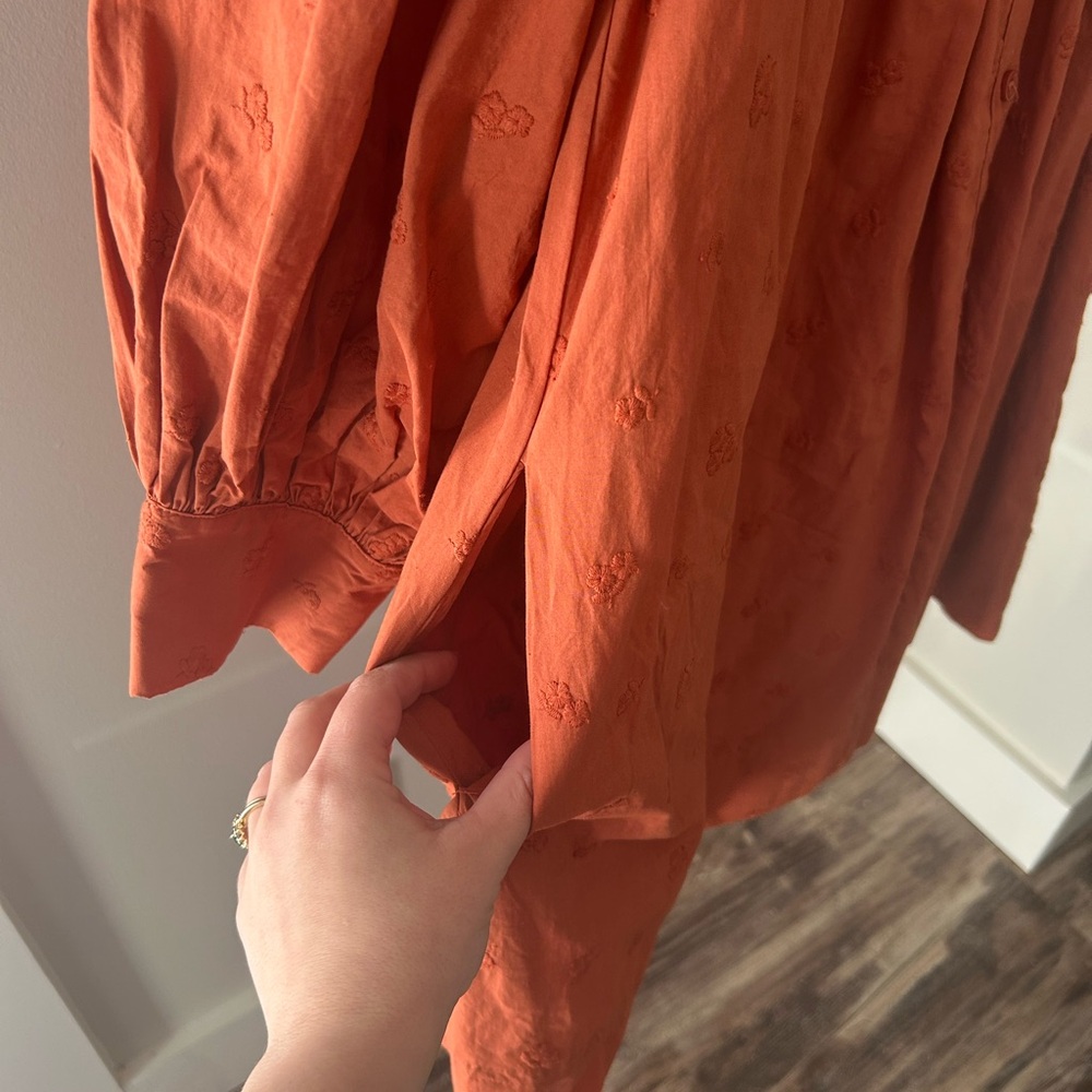 Cottage core mini dress, oversized collar - Picture 2 of 6